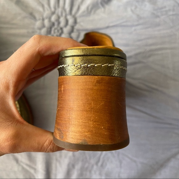 SOLD! Coach Adrienne Leather Wood Clog Mules 💚 - Picture 9 of 13